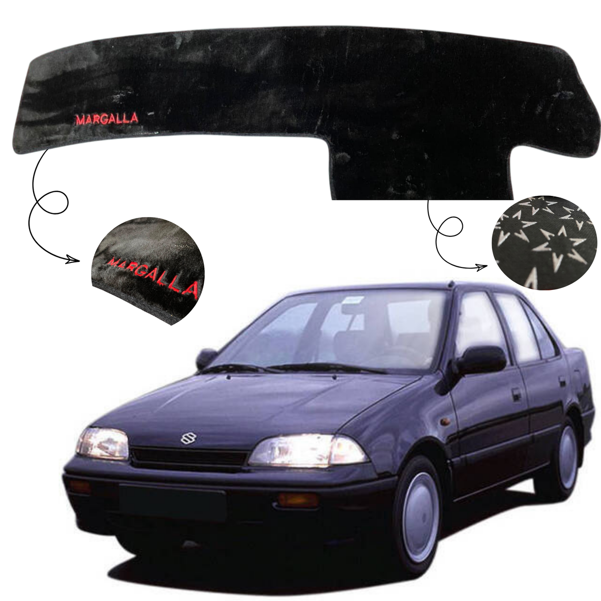 Dashboard Mat For MARGALLA (VELVET MATT,ANTI SLIP MATT)