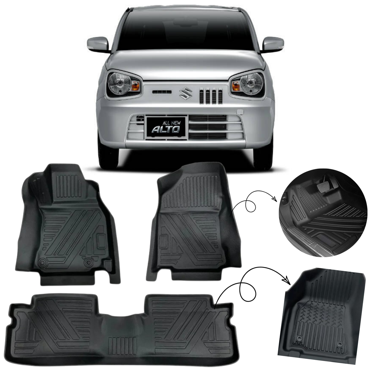 TPE FLOOR MATTS FOR NEW ALTO