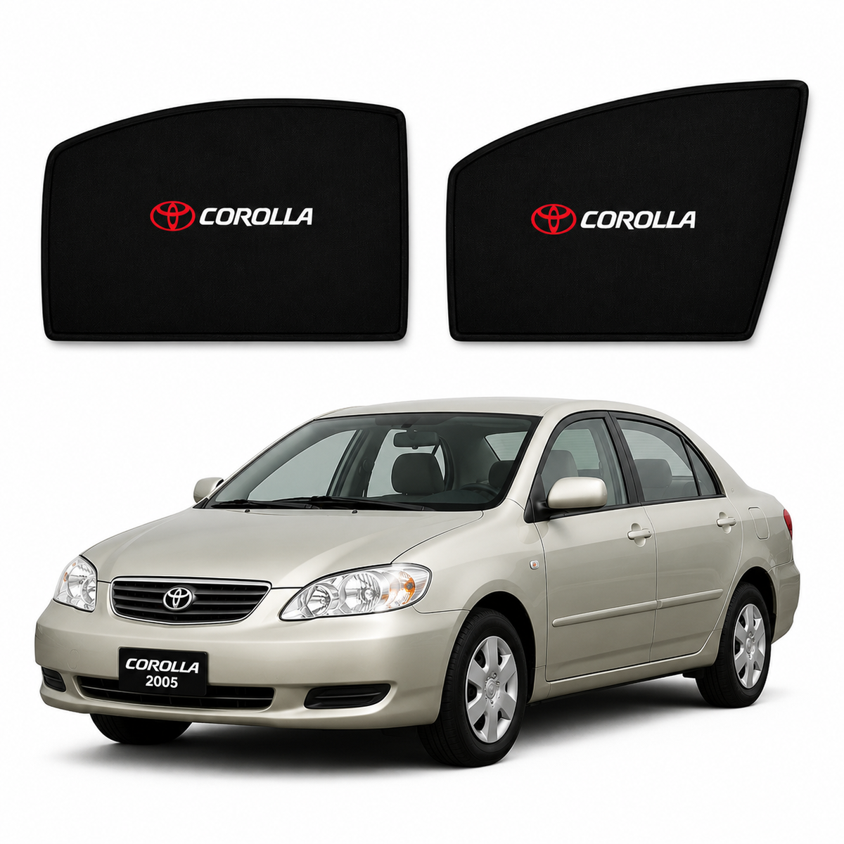 CAR SUN SHADES FOR COROLLA 2000-2026 (PRINTED)